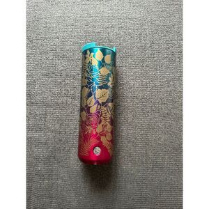 Starbucks Fall 202 Teal Berry Rose Insulated Stainless Steel Tumbler
